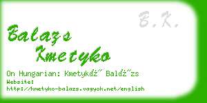 balazs kmetyko business card